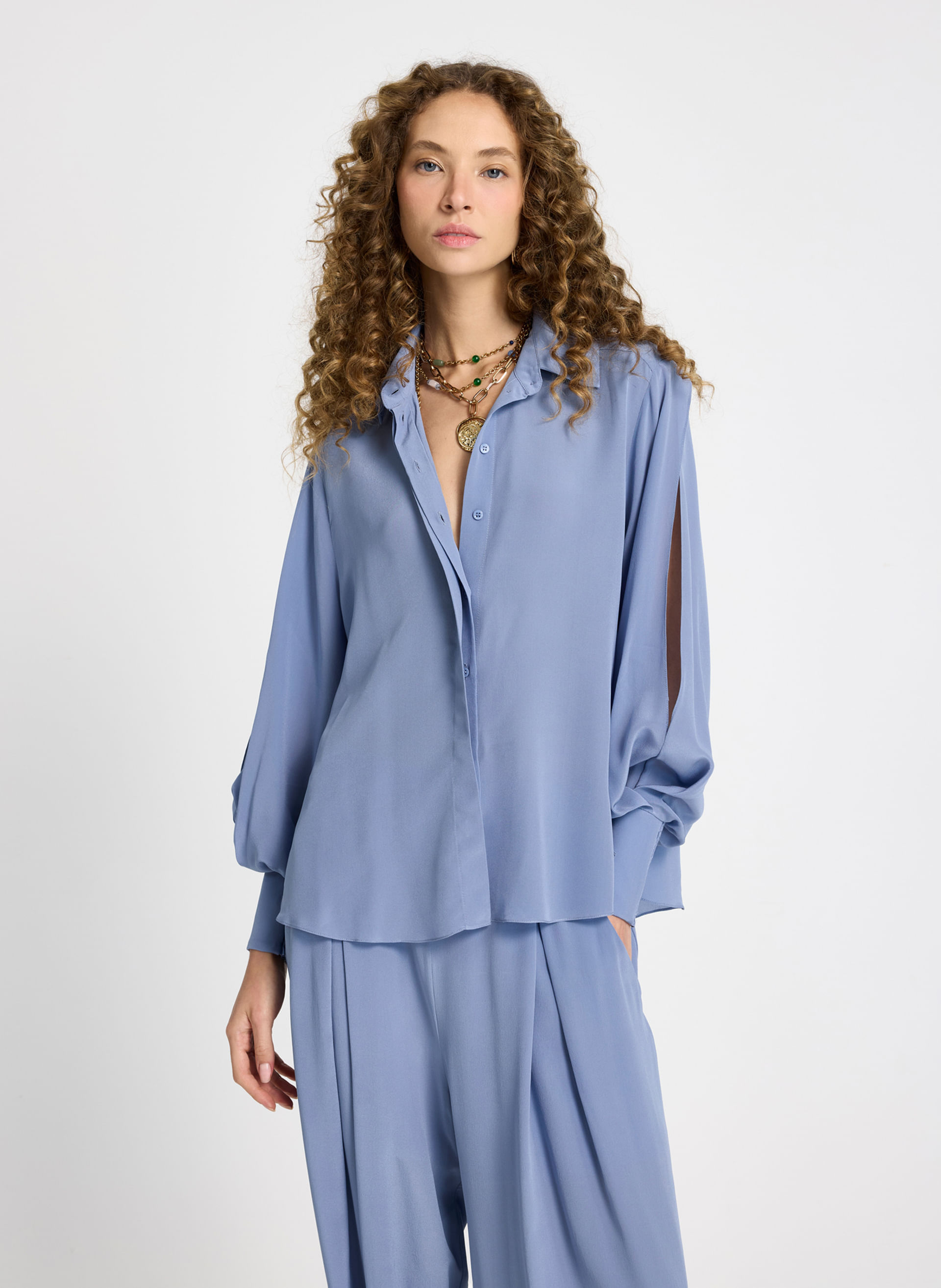 Camisa Le Lis Billie Seda Feminina