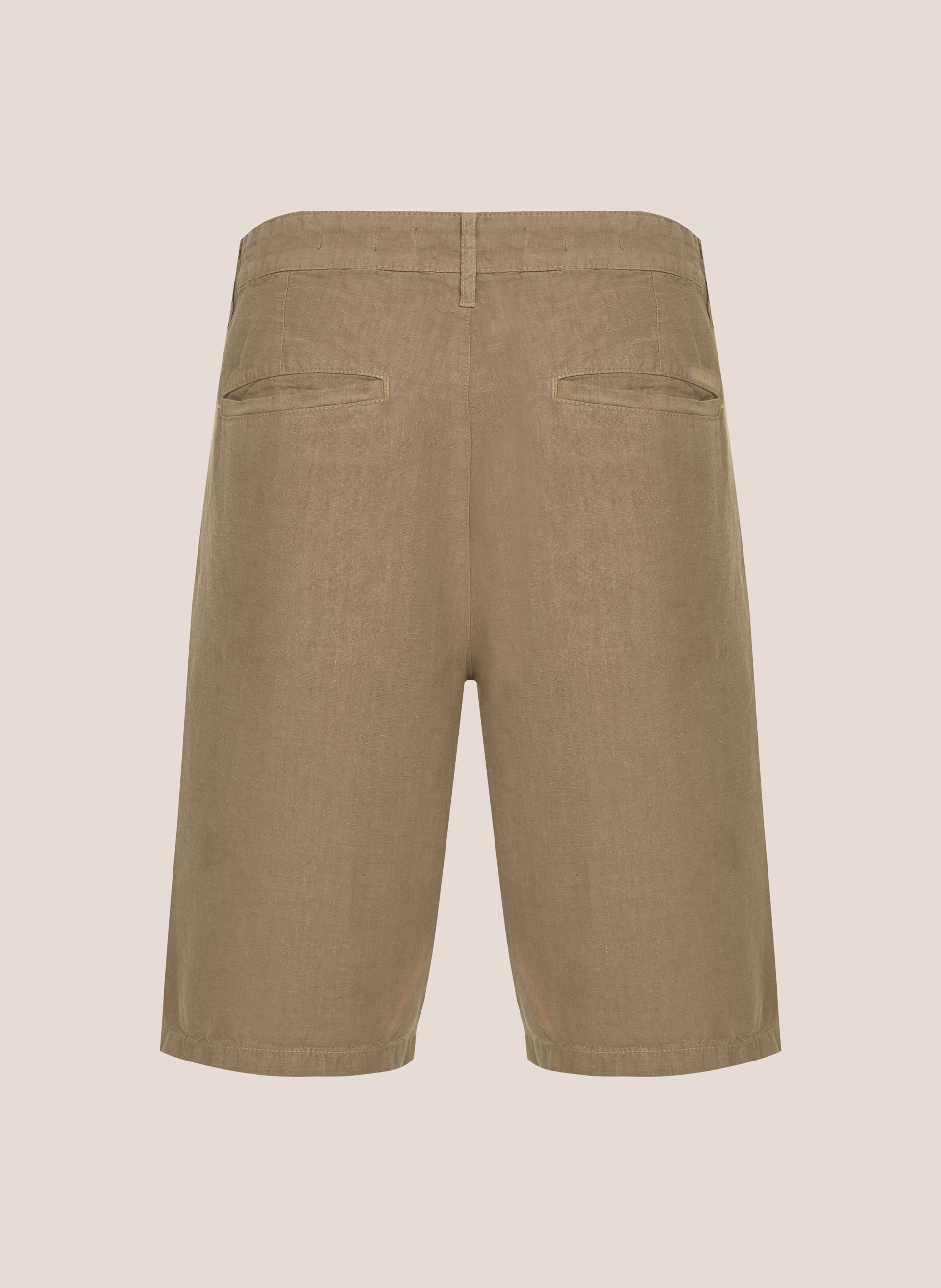 Bermuda Right Fit Puro Linho Dudalina Masculina